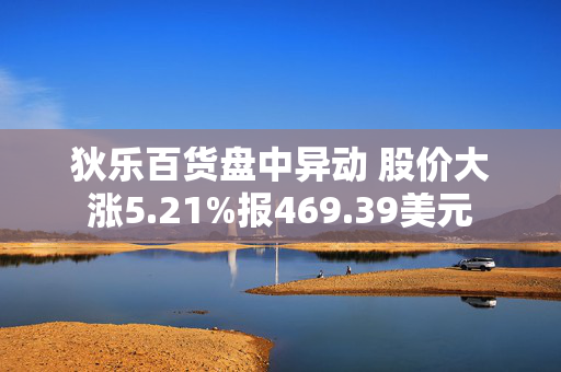 狄乐百货盘中异动 股价大涨5.21%报469.39美元