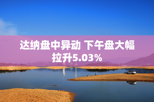 达纳盘中异动 下午盘大幅拉升5.03%