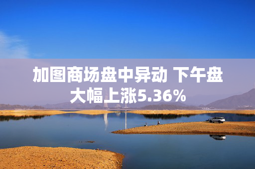 加图商场盘中异动 下午盘大幅上涨5.36%