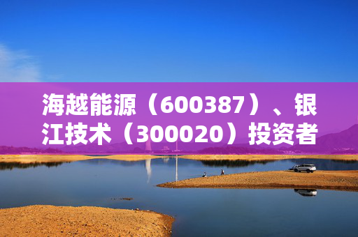 海越能源（600387）、银江技术（300020）投资者索赔案再向法院提交立案