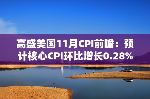 高盛美国11月CPI前瞻：预计核心CPI环比增长0.28%，低于市场预期