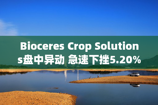 Bioceres Crop Solutions盘中异动 急速下挫5.20%报6.20美元