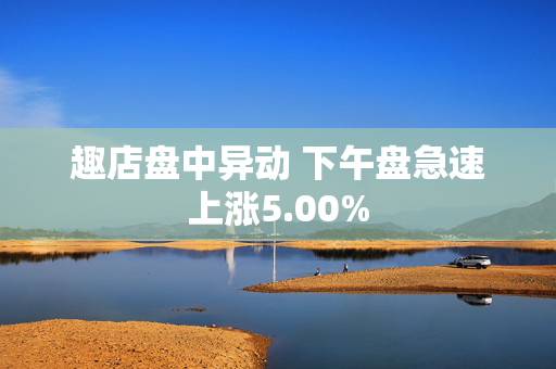 趣店盘中异动 下午盘急速上涨5.00%