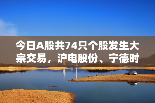 今日A股共74只个股发生大宗交易，沪电股份、宁德时代、金发科技成交额居前