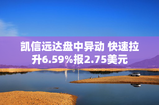 凯信远达盘中异动 快速拉升6.59%报2.75美元