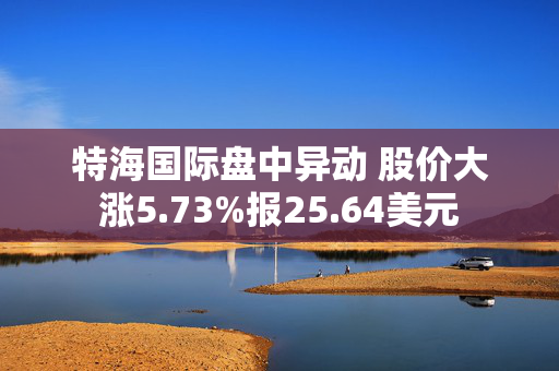 特海国际盘中异动 股价大涨5.73%报25.64美元