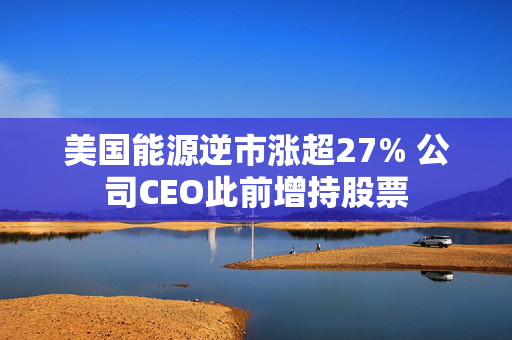 美国能源逆市涨超27% 公司CEO此前增持股票