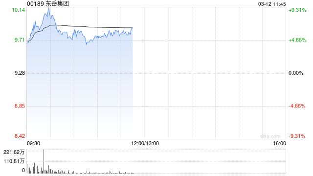 东岳集团早盘涨逾6% 近日获易方达基金举牌