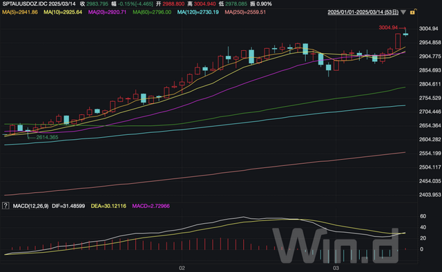 金价冲上3000美元 去年40次破纪录，为何是黄金在闪耀？