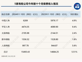 五大上市险企前十月保费收入达2.52万亿元！产品切换叠加“开门红”筹备 寿险保费增速放缓